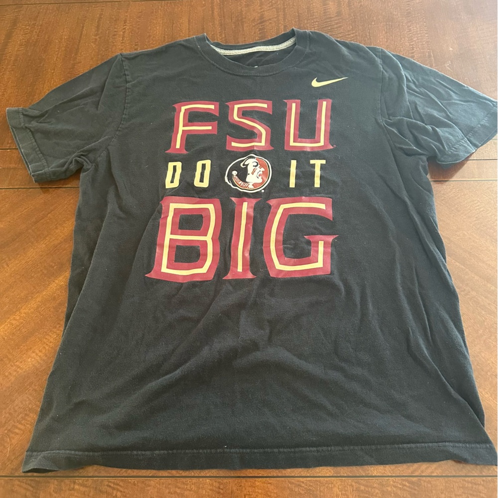 FSU Florida State Seminoles Nike Do‎ It Big Black Shirt Mens Large NCAA Tee
